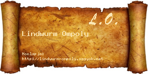 Lindwurm Ompoly névjegykártya
